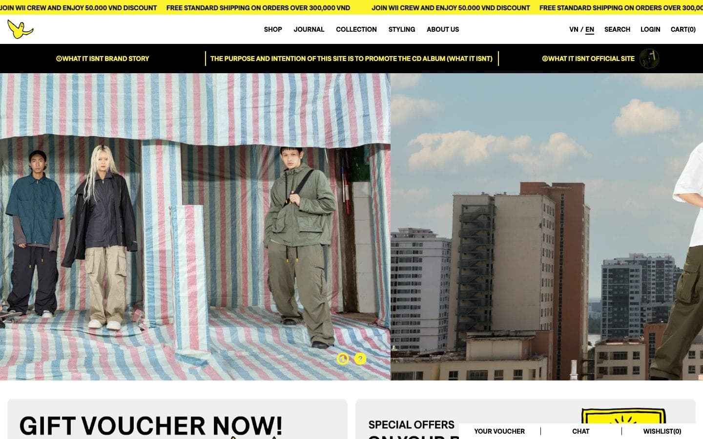 Screenshot of the What It Isnt website